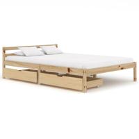 vidaXL Bedframe met 2 lades massief grenenhout 120x200 cm