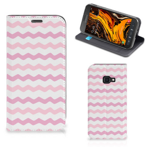 Samsung Galaxy Xcover 4s Hoesje met Magneet Waves Roze