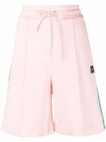 MSGM short de sport évasé à bandes contrastantes - Rose