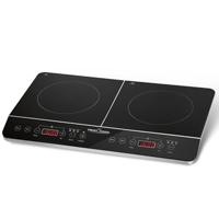 ProfiCook inductiekookplaat met glaskeramisch oppervlak | Inductiekookplaat 2 platen | Kookplaat met 180 min. timer & 16 standen | Inductieplaat met automatische uitschakeling | 3500 W | PC-DKI 1067