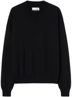 Jil Sander pull en maille fine à col rond - Noir