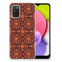 Samsung Galaxy A03S TPU bumper Batik Brown - thumbnail