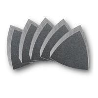 FEIN schuurpapierset, telkens 10 vel schuurpapier korrel 60, 80, 120, 180, 240 ongeperforeerd, met klikbevestiging. Voor het universele gebruik van grof tot fijn schuren op bijna alle materialen