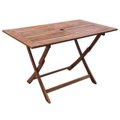 vidaXL Tuintafel inklapbaar 120x70x75 cm massief acaciahout