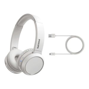 Philips 4000 series TAH4205WT/00 hoofdtelefoon/headset Draadloos Hoofdband Oproepen/muziek USB Type-C Bluetooth Wit