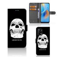 Telefoonhoesje met Naam OPPO A74 4G Skull Eyes