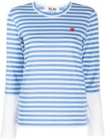 Comme Des Garçons Play t-shirt en coton à patch cœur - Bleu - thumbnail