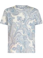 ETRO t-shirt en coton à imprimé cachemire - Blanc - thumbnail