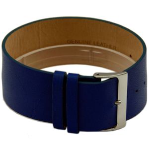 Horlogeband Universeel CCC.1036 / Z036 Leder Blauw 28mm