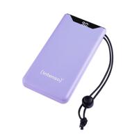 Intenso F10000 Powerbank 10000 mAh Quick Charge, Power Delivery LiPo USB-A, USB-C Paars Statusweergave