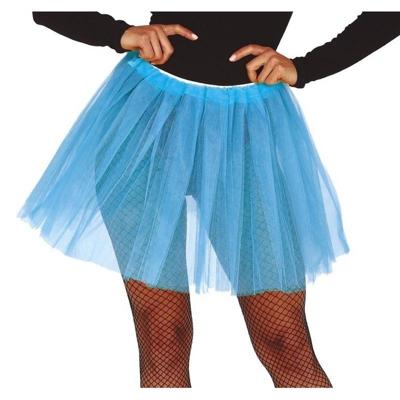 Carnaval verkleed Petticoat/tutu tule rokje - lichtblauw - dames - Voor maten S-M-L Carnaval verkleed Petticoat/tutu tule rokje - lichtblauw - dames - Voor maten S-M-L
