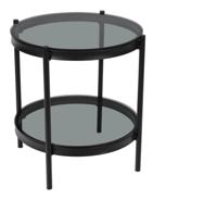 Bendt Ronde Glazen Bijzettafel 'Paw' 45cm, kleur Zwart