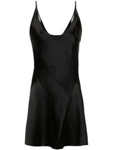 Maison Margiela four-stitch logo satin playsuit - Noir