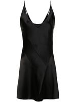 Maison Margiela four-stitch logo satin playsuit - Noir - thumbnail