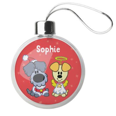 Woezel & Pip kerstballen bedrukken (2 stuks)