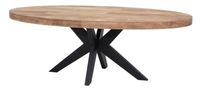 DTP Home Ovale Eettafel Darwin Teakhout - Bruin, Zwart - Ovaal - thumbnail