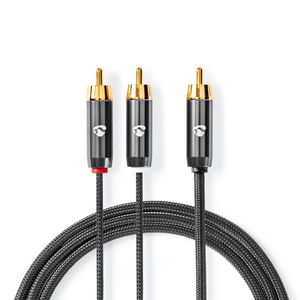 Nedis Subwoofer-Kabel | RCA Male | 2x RCA Male | 3 m | 4.5 mm | 1 stuks - CATB24000GY30 - CATB24000GY30