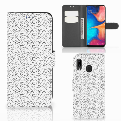 Samsung Galaxy A30 Telefoon Hoesje Stripes Dots Samsung Galaxy A30 Telefoon Hoesje Stripes Dots