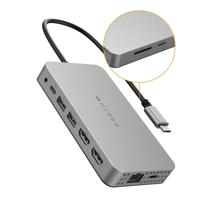 Hyper Drive 4K Dual HDMI USB C Hub M1 MacBook 10in1: Dual 4K HDMI, Gigabit Ethernet, USB-A, USB-C, USB-C 100W Power Delivery, MicroSD/SD, Hoofdtelefoonaansluiting voor MacBook Pro/Air (M1), Windows PC, Chromebook