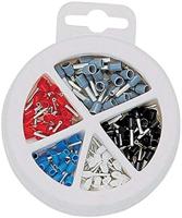 NWS 144-bi-150 Nummer 144-bi geïsoleerde kabelschoenenset, meerkleurig, van 150 stuks