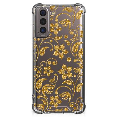 Samsung Galaxy S21 Case Gouden Bloemen Samsung Galaxy S21 Case Gouden Bloemen