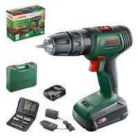 Bosch Groen UniversalImpact 18V | Accuklopboorschroevendraaier | 2 x 1.5 Ah accu + lader | + accessoires 06039D4104