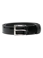 Hogan ceinture en cuir à fini poli - Noir