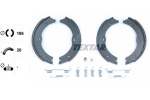 Remschoenset, parkeerrem TEXTAR, Diameter (mm)186mm, u.a. für Mercedes-Benz