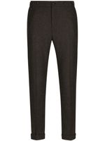 Dolce & Gabbana pantalon de costume à plis marqués - Marron