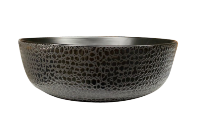 Sanigoods Star Croco mat zwart waskom 41x13cm Sanigoods Star Croco mat zwart waskom 41x13cm