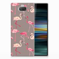 Sony Xperia 10 Plus TPU Hoesje Flamingo