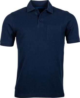 RB Boston Heren Poloshirt Korte Mouw Borstzak Navy Regular Fit RB Boston Heren Poloshirt Korte Mouw Borstzak Navy Regular Fit