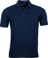 RB Boston Heren Poloshirt Korte Mouw Borstzak Navy Regular Fit