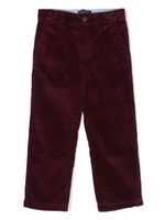 Ralph Lauren Kids pantalon en velours côtelé à coupe droite - Rouge