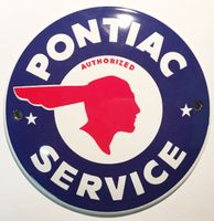 Pontiac Service Emaille Bord - thumbnail