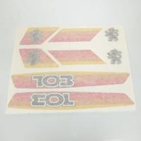 Stickerset Peugeot 103 oranje 8 delig