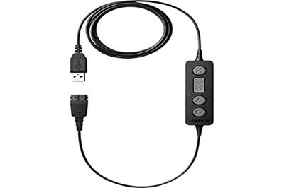 Jabra 260-09 Link 260 USB-adapter voor het aansluiten van bekabelde Jabra QD-tafeltelefoon headsets op PC softphones met geïntegreerde bedieningseenheid