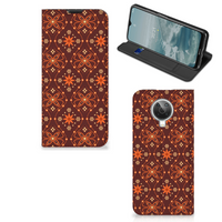 Nokia G10 | G20 Hoesje met Magneet Batik Brown - thumbnail