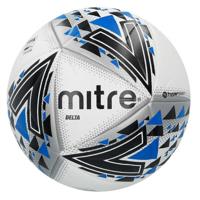 Mitre voetbal Delta polyurethaan wit/zwart/blauw
