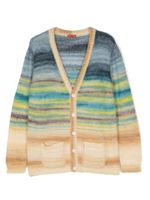 Missoni Kids pull rayé en maille intarsia - Jaune