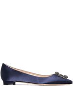 Manolo Blahnik ballerines Hangisi - Bleu - thumbnail