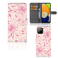 Samsung Galaxy A03 Hoesje Pink Flowers