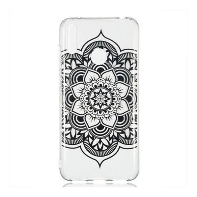 Shop4 - Huawei Y7 2019 Hoesje - Zachte Back Case Lotus Zwart Shop4 - Huawei Y7 2019 Hoesje - Zachte Back Case Lotus Zwart