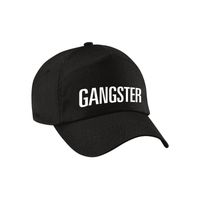 Carnaval verkleed pet / cap gangster zwart voor kids   -