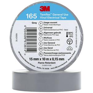 3M Temflex™ 165 165GY1E Isolatietape Temflex 165 Grijs (l x b) 10 m x 15 mm 1 stuk(s)