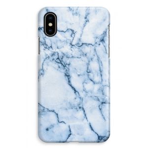 Blauw marmer: iPhone XS Max Volledig Geprint Hoesje