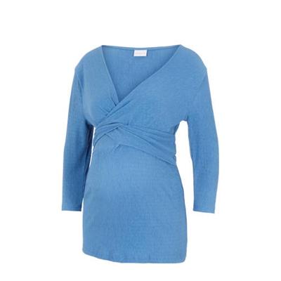 MAMALICIOUS overslag zwangerschaps- en voedingstop Alvira van gerecycled polyester blauw