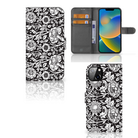 iPhone 14 Plus Hoesje Black Flowers