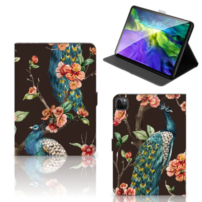 iPad Pro 11 2020/2021/2022 Flip Case Pauw met Bloemen
