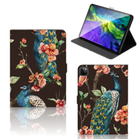 iPad Pro 11 2020/2021/2022 Flip Case Pauw met Bloemen